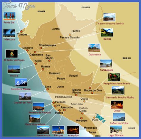 map of peru with attractions